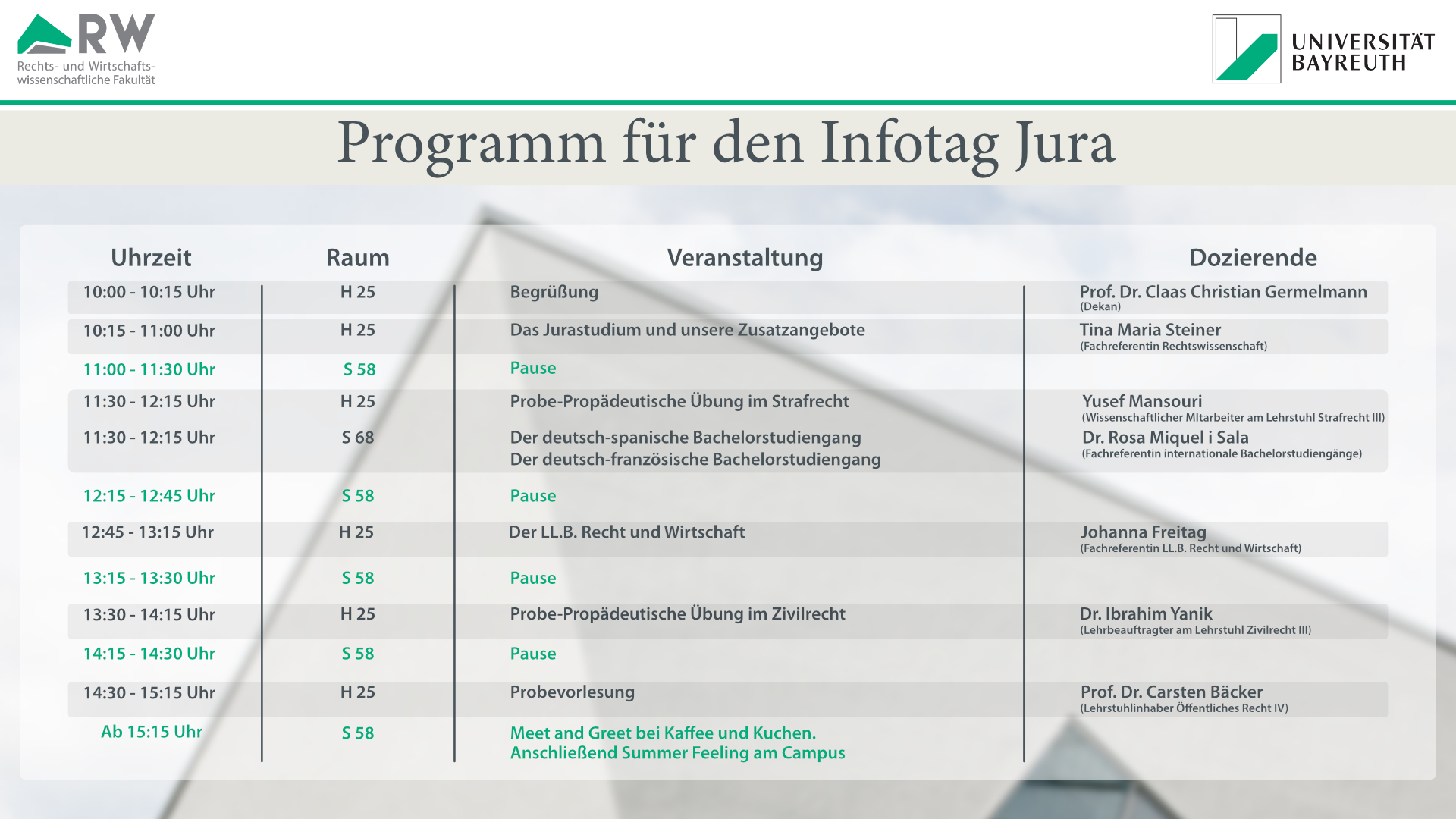 Programm Jura